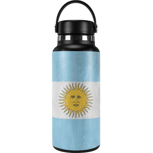 Argentina Flag Distressed Hydro Flask 32oz Wide Mouth Skin