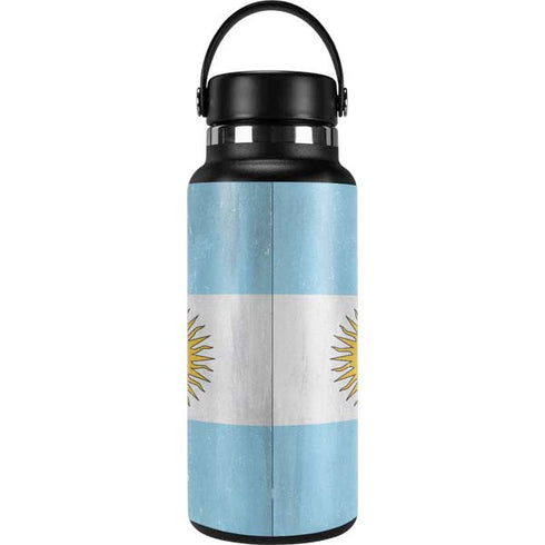 Argentina Flag Distressed Hydro Flask 32oz Wide Mouth Skin