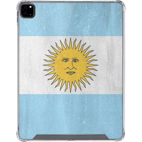 Argentina Flag Distressed iPad Pro 12.9in (2020) Clear Case