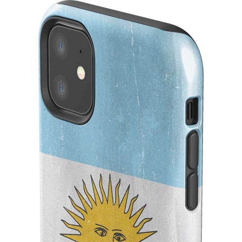 Argentina Flag Distressed iPhone 11 Impact Case