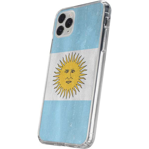 Argentina Flag Distressed iPhone 11 Pro Clear Case