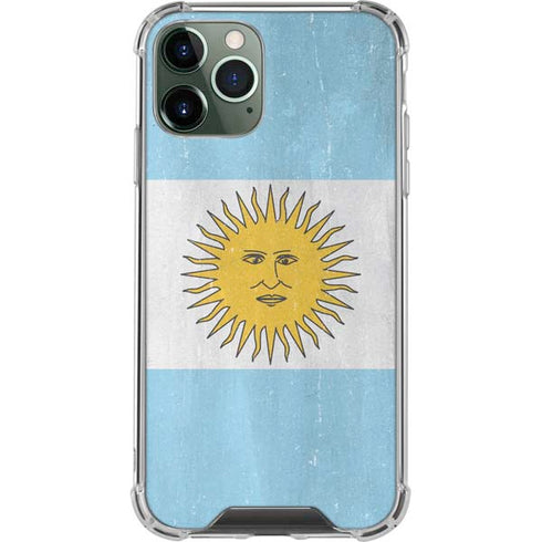 Argentina Flag Distressed iPhone 12 Pro Clear Case