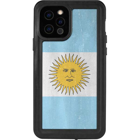 Argentina Flag Distressed iPhone 12 Pro Waterproof Case