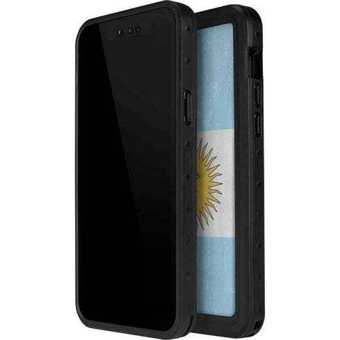 Argentina Flag Distressed iPhone 12 Waterproof Case