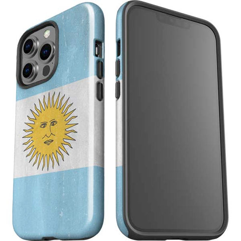 Argentina Flag Distressed iPhone 13 Pro Impact Case