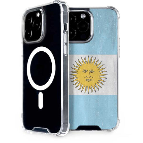 Argentina Flag Distressed iPhone 13 Pro Max MagSafe Case