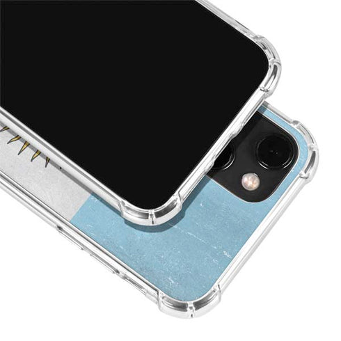 Argentina Flag Distressed iPhone 14 Plus Clear Case