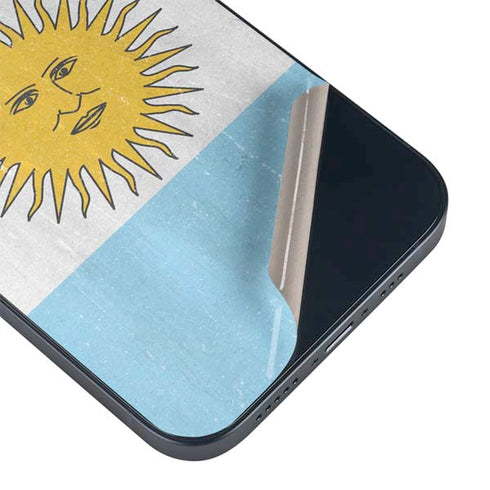 Argentina Flag Distressed iPhone 14 Plus Skin
