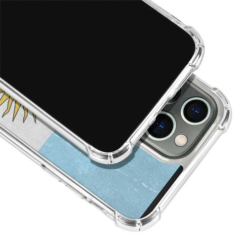 Argentina Flag Distressed iPhone 15 Pro Clear Case