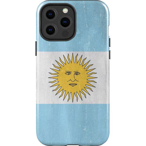 Argentina Flag Distressed iPhone 15 Pro Max Impact Case