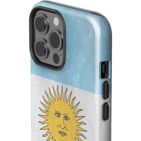 Argentina Flag Distressed iPhone 15 Pro Max Impact Case