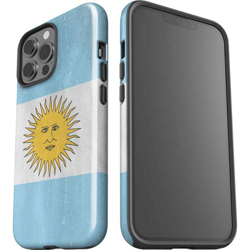 Argentina Flag Distressed iPhone 15 Pro Max Impact Case