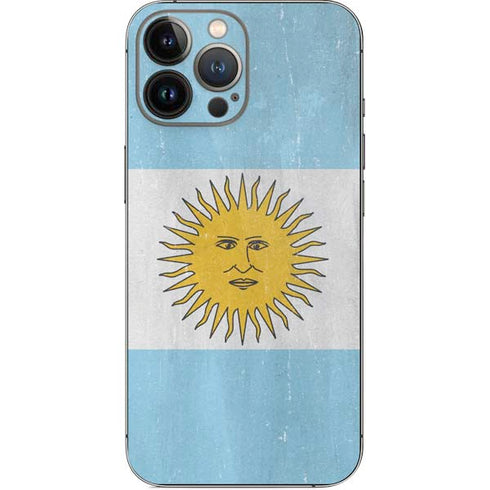 Argentina Flag Distressed iPhone 14 Pro Max Skin