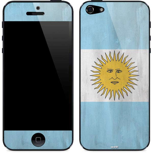 Argentina Flag Distressed iPhone 5/5s/5SE Skin