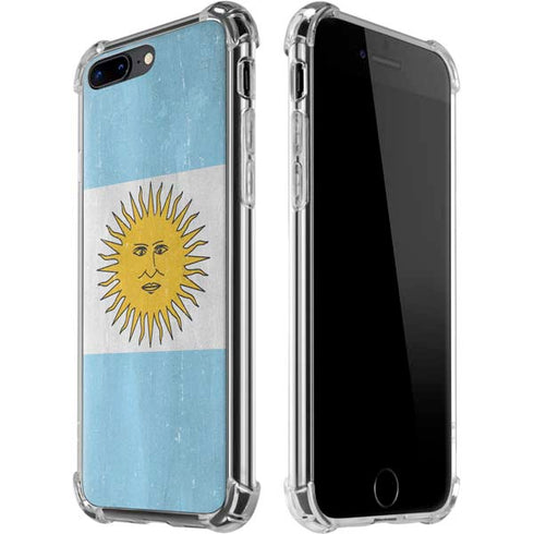 Argentina Flag Distressed iPhone 7/8 Plus Clear Case