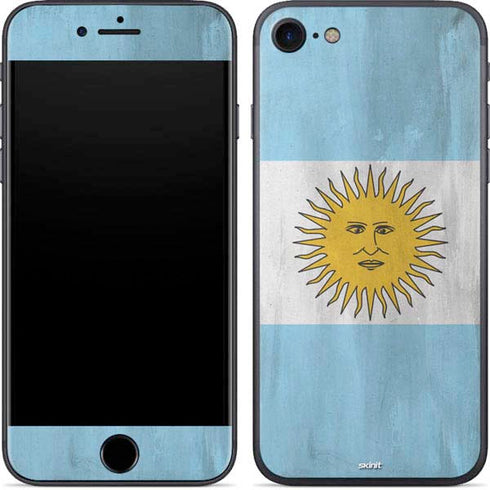 Argentina Flag Distressed iPhone 7 Skin