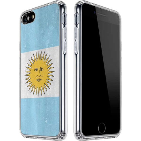 Argentina Flag Distressed iPhone SE (2nd & 3rd Gen) Clear Case