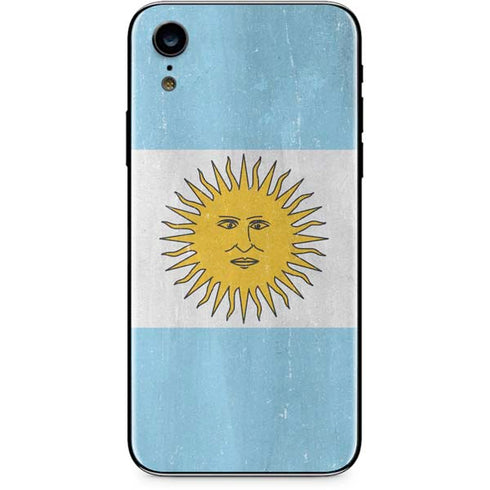 Argentina Flag Distressed iPhone XR Skin