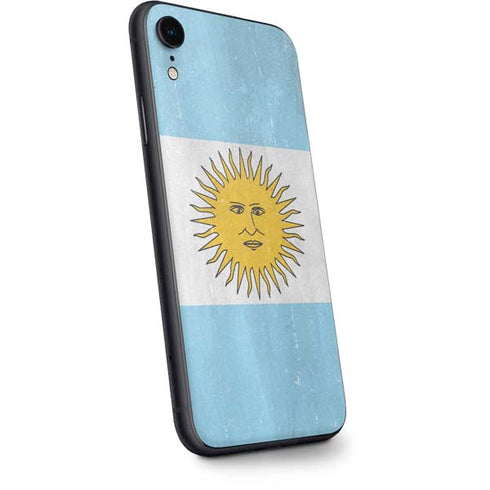 Argentina Flag Distressed iPhone XR Skin