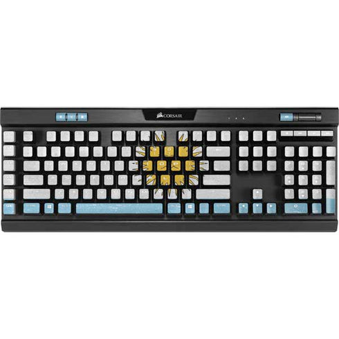 Argentina Flag Distressed K95 RGB PLATINUM Mechanical Gaming Keyboard Skin