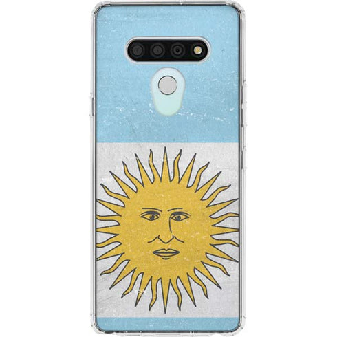 Argentina Flag Distressed LG Stylo 6 Clear Case