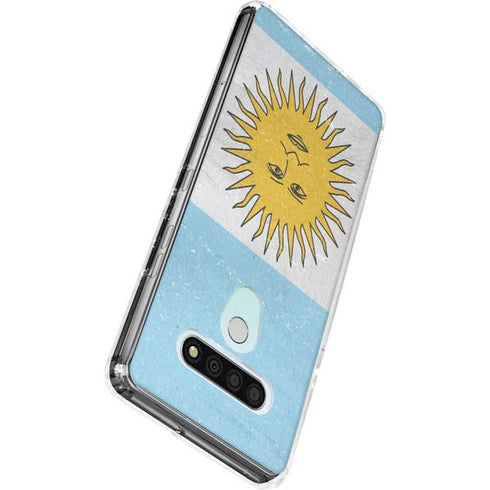 Argentina Flag Distressed LG Stylo 6 Clear Case