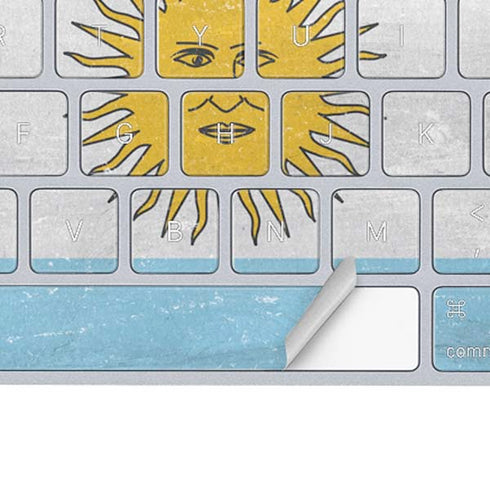 Argentina Flag Distressed Magic Keyboard Skin
