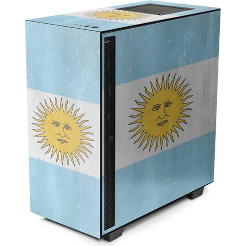 Argentina Flag Distressed NZXT H510 Compact ATX Mid-Tower Case Skin