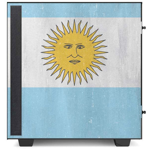 Argentina Flag Distressed NZXT H510 Compact ATX Mid-Tower Case Skin