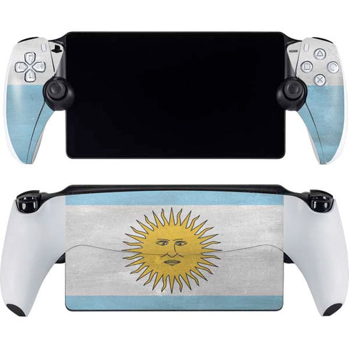 Argentina Flag Distressed PlayStation Portal Remote Player Skin