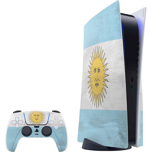 Argentina Flag Distressed PS5 Bundle Skin