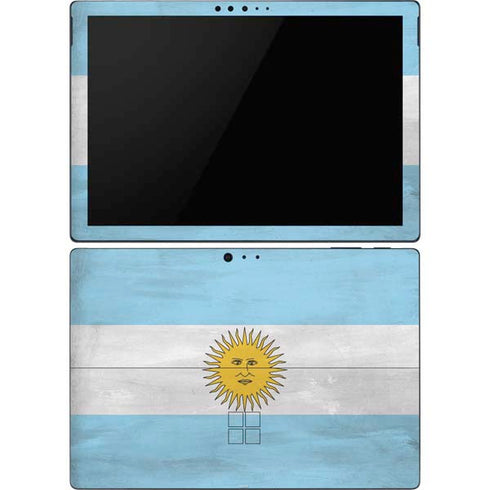Argentina Flag Distressed Surface Pro 6 Skin