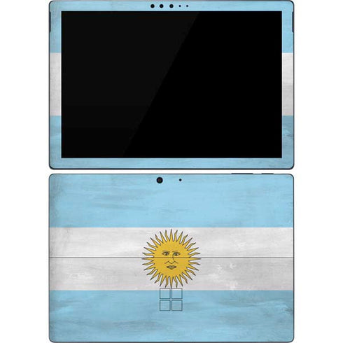 Argentina Flag Distressed Surface Pro 7 Skin