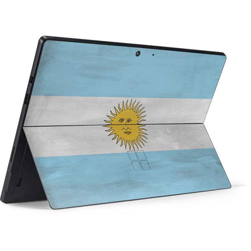 Argentina Flag Distressed Surface Pro 7 Skin