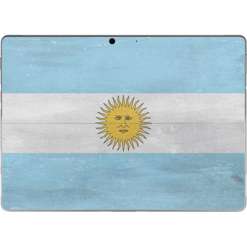 Argentina Flag Distressed Surface Pro 9 Skin