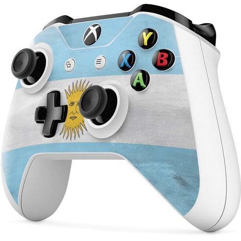 Argentina Flag Distressed Xbox One S All-Digital Edition Bundle Skin