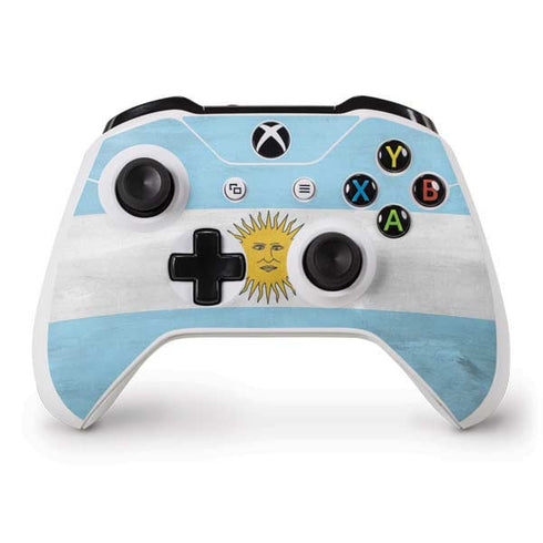 Argentina Flag Distressed Xbox One S Controller Skin
