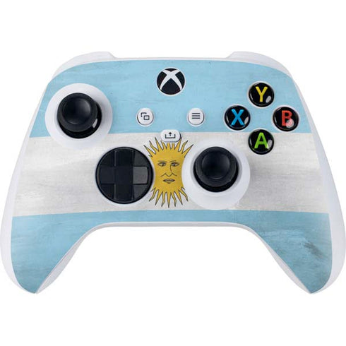 Argentina Flag Distressed Xbox Series S Controller Skin