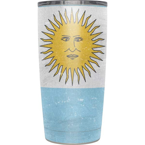 Argentina Flag Distressed Yeti 20oz Tumbler Skin