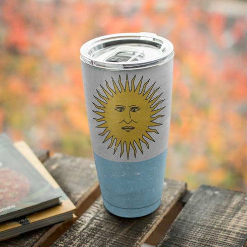 Argentina Flag Distressed Yeti 20oz Tumbler Skin