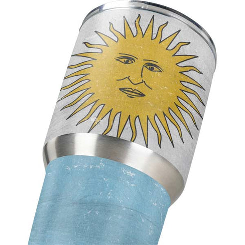 Argentina Flag Distressed Yeti 30oz Rambler Tumbler Skin