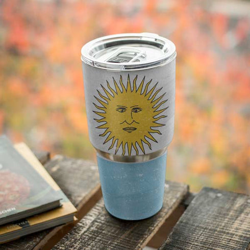 Argentina Flag Distressed Yeti 30oz Rambler Tumbler Skin