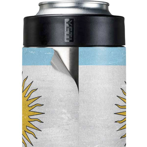 Argentina Flag Distressed Yeti Colster Can Insulator Skin