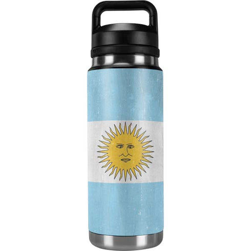 Argentina Flag Distressed YETI Rambler 26oz Bottle Skin