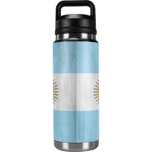 Argentina Flag Distressed YETI Rambler 26oz Bottle Skin