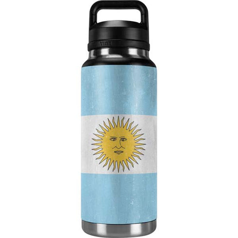 Argentina Flag Distressed YETI Rambler 36oz Bottle Skin