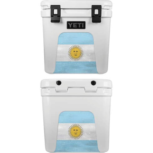 Argentina Flag Distressed YETI Roadie 24 Hard Cooler Skin