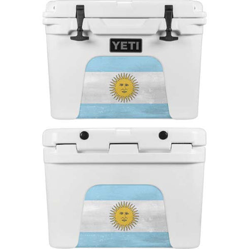 Argentina Flag Distressed YETI Tundra 35 Hard Cooler Skin