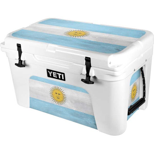 Argentina Flag Distressed YETI Tundra 45 Hard Cooler Skin