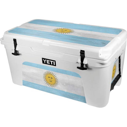 Argentina Flag Distressed YETI Tundra 65 Hard Cooler Skin